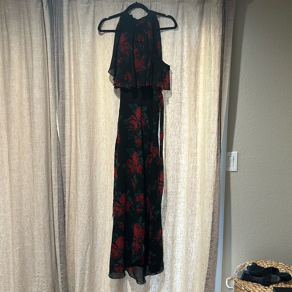 Lovers + Friends black floral dress